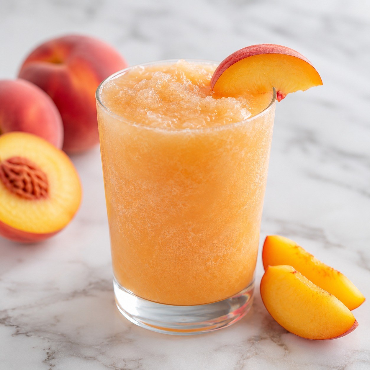 Recette Boisson glacée pêche réalisée avec un Ninja Creami
