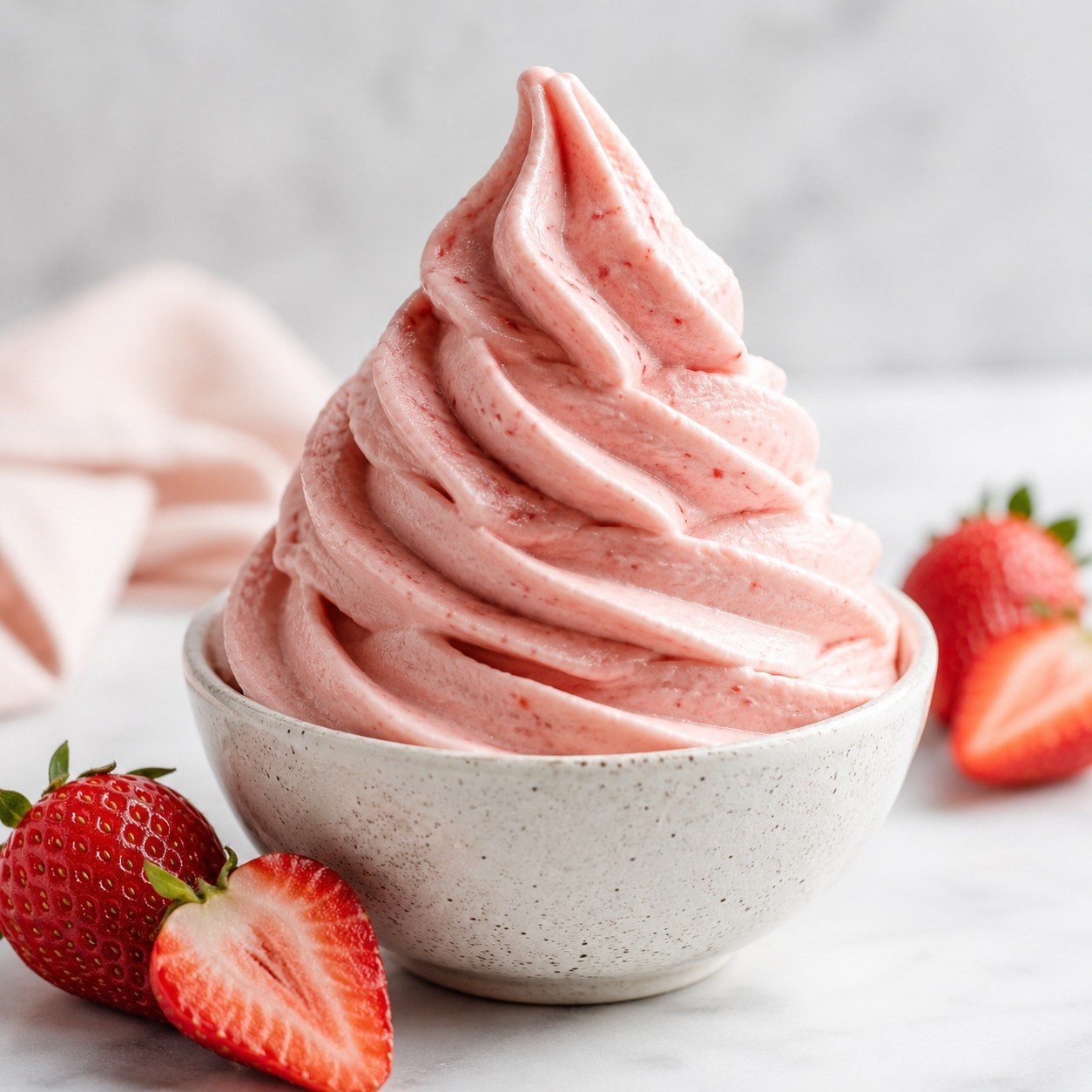 Recette Glace italienne fraise réalisée avec un Ninja Creami