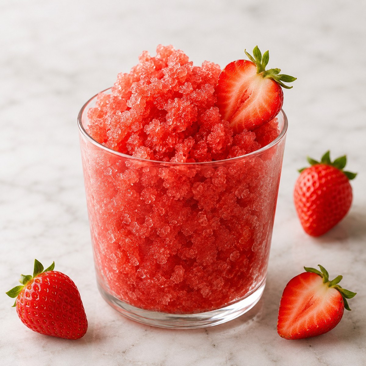 Recette Granité fraise réalisée avec un Ninja Creami