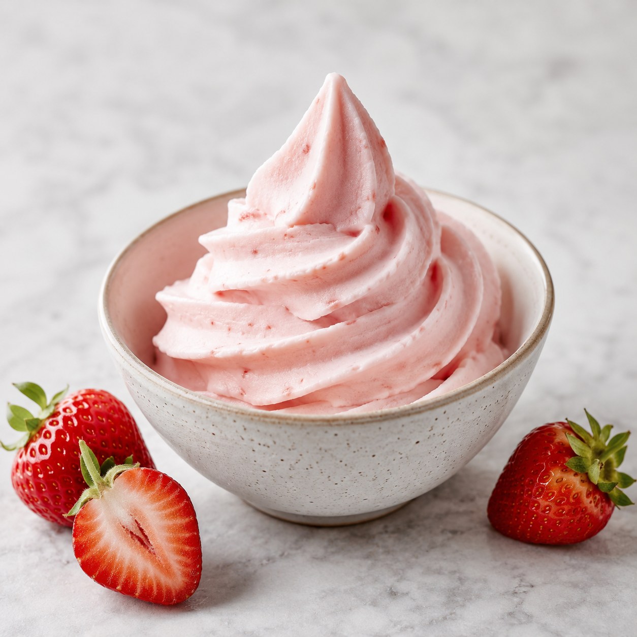 Recette Yaourt glacé fraise réalisée avec un Ninja Creami