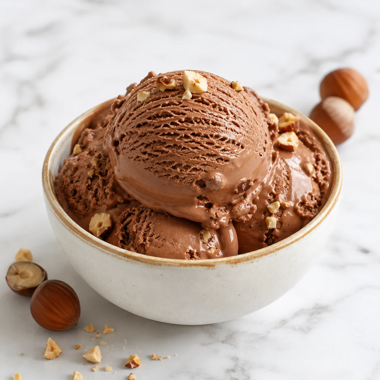 Recette Glace chocolat noisette réalisée avec un Ninja Creami