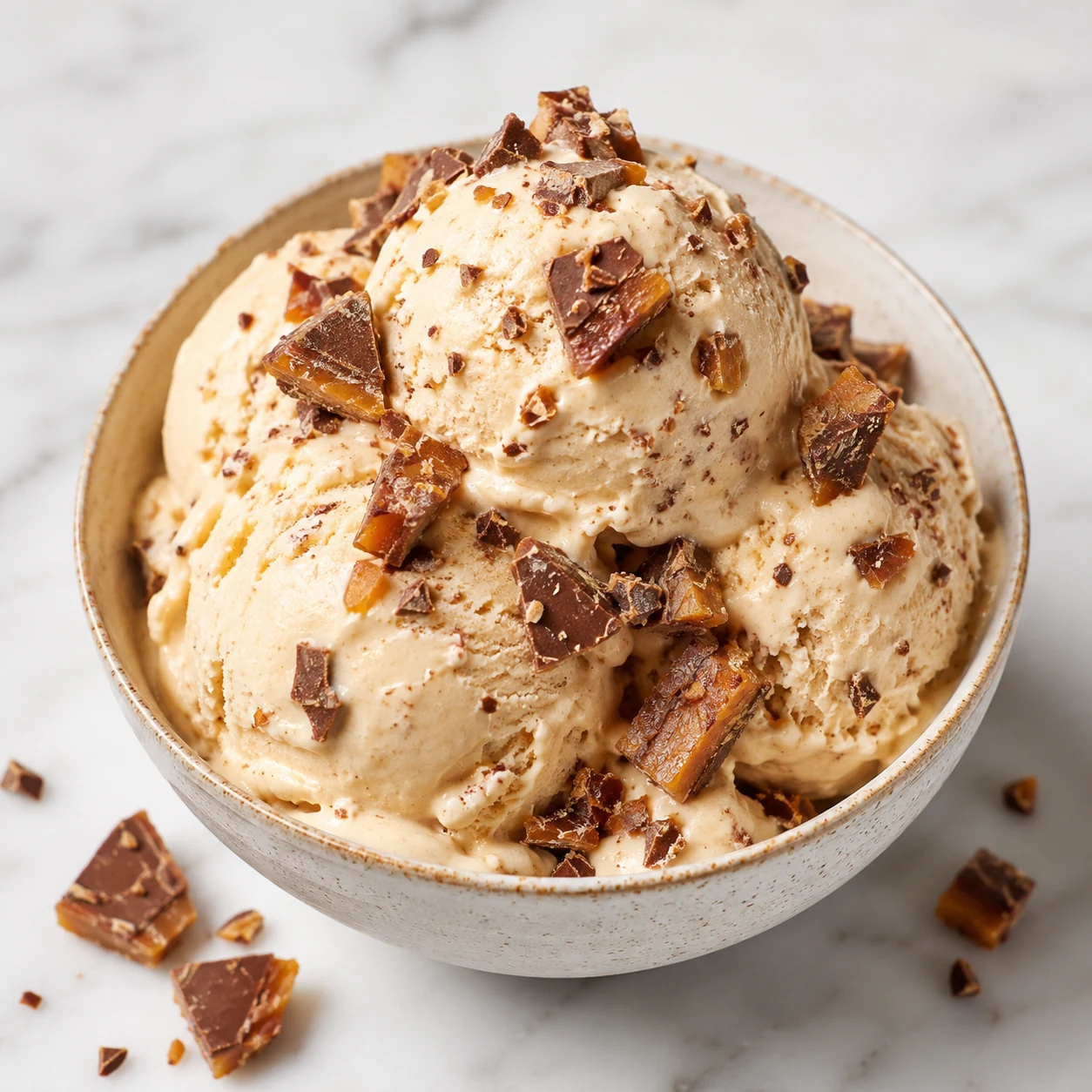 Recette Glace façon Daim réalisée avec un Ninja Creami