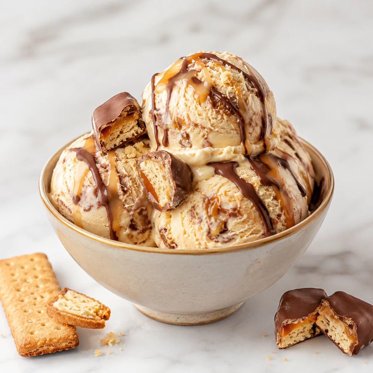 Recette Glace façon Twix réalisée avec un Ninja Creami