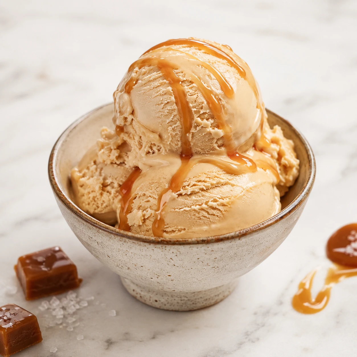 Recette Glace protéinée caramel réalisée avec un Ninja Creami