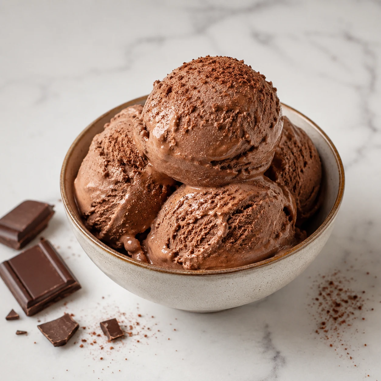 Recette Glace protéinée chocolat intense réalisée avec un Ninja Creami