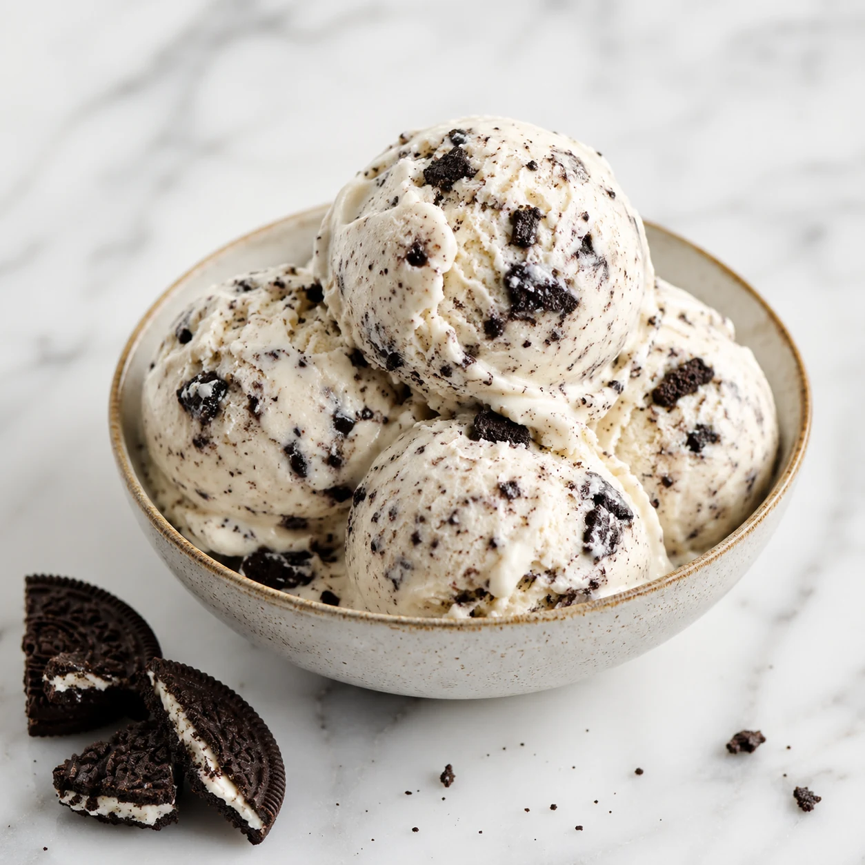 Recette Glace protéinée cookies cream réalisée avec un Ninja Creami